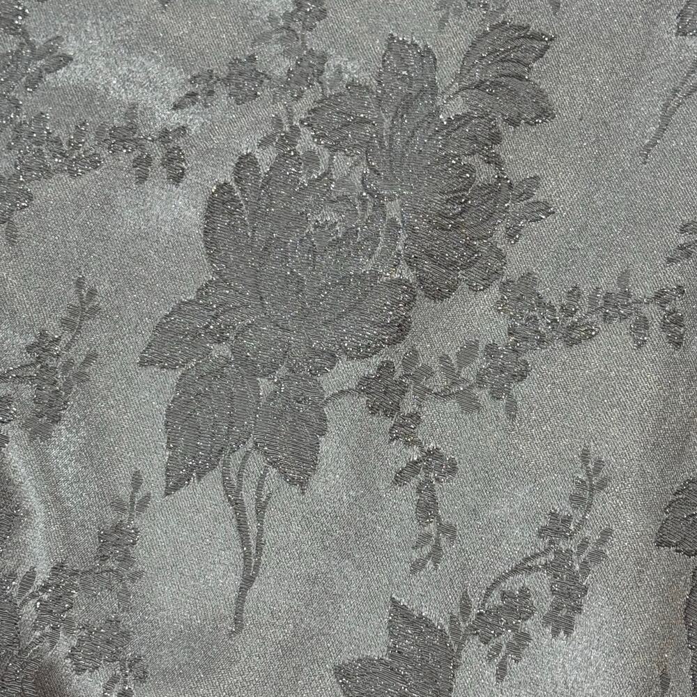 Vintage Scott McClintock Metallic Silver A-line Ball Gown Floral Brocade Size 6 - Picture 3 of 8